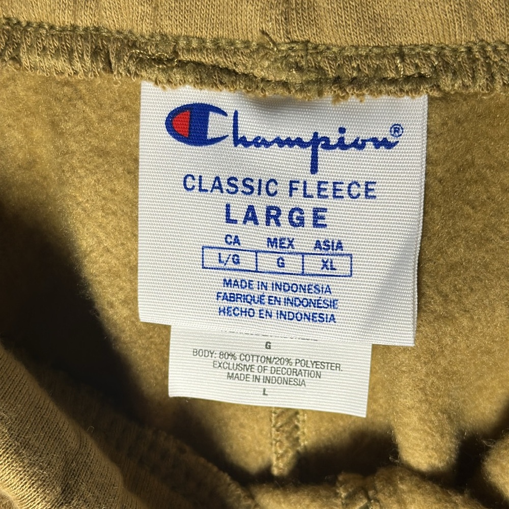 Champion new classic fleece Men's Tan breathable midweight Sweatpants - Picture 6 of 9